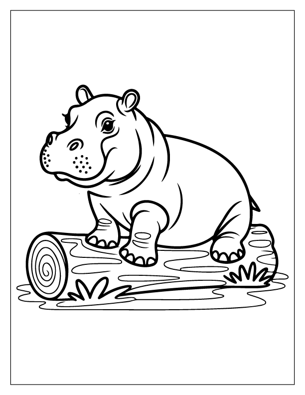 Hippo Coloring Pages