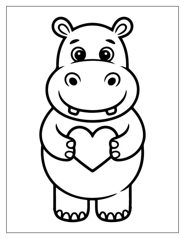 Hippo Coloring Pages