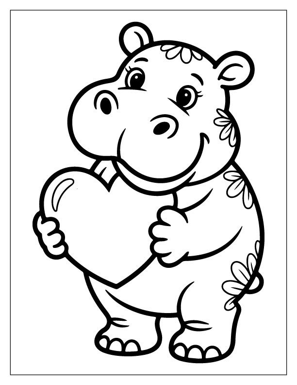 Hippo Coloring Pages