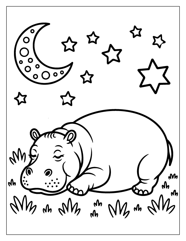 Hippo Coloring Pages