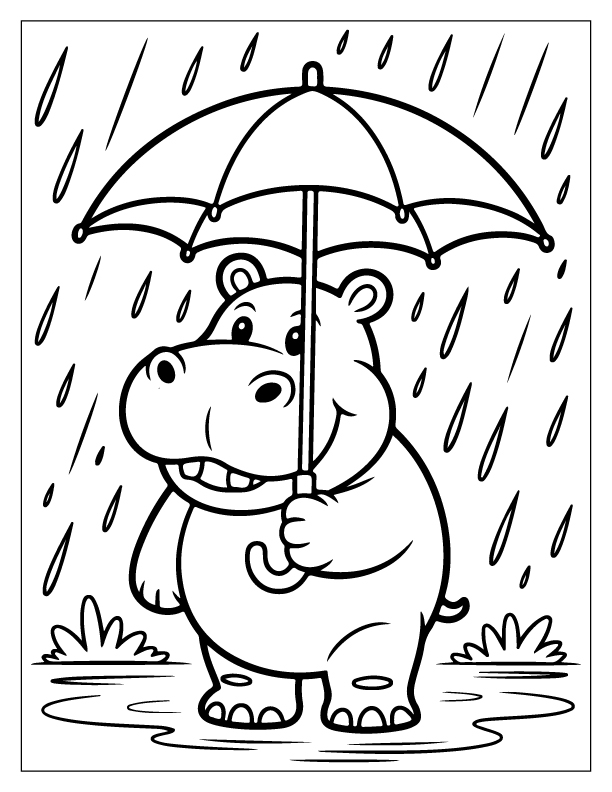 Hippo Coloring Pages