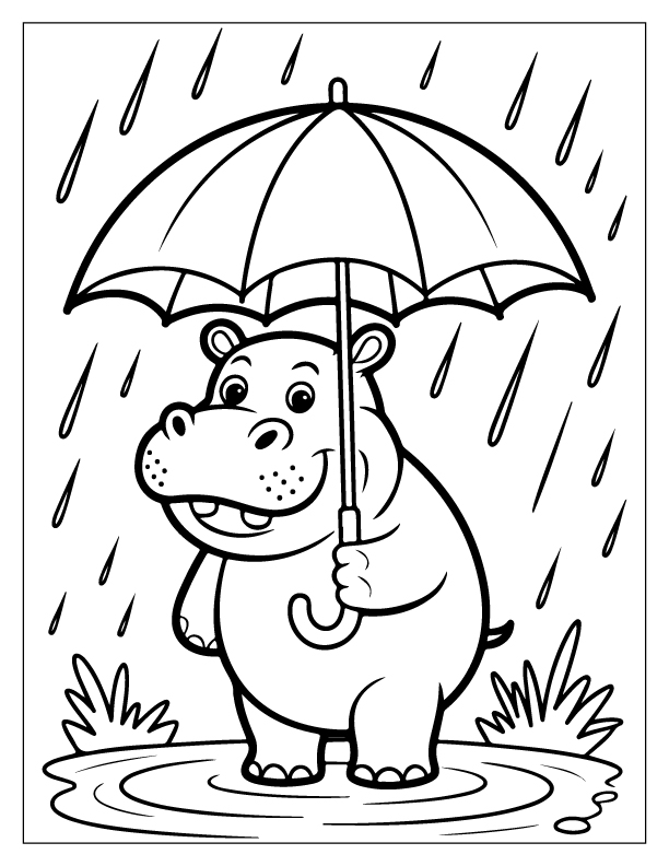 Hippo Coloring Pages