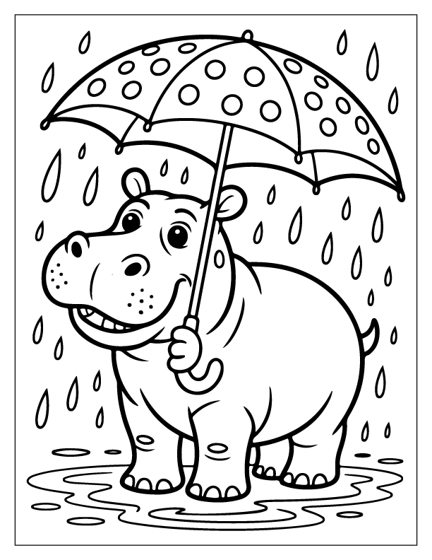 Hippo Coloring Pages