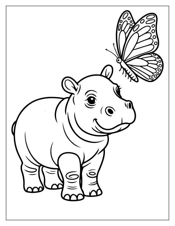 Hippo Coloring Pages