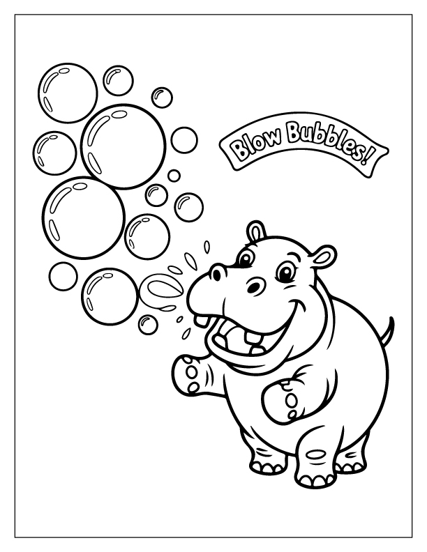 Hippo Coloring Pages