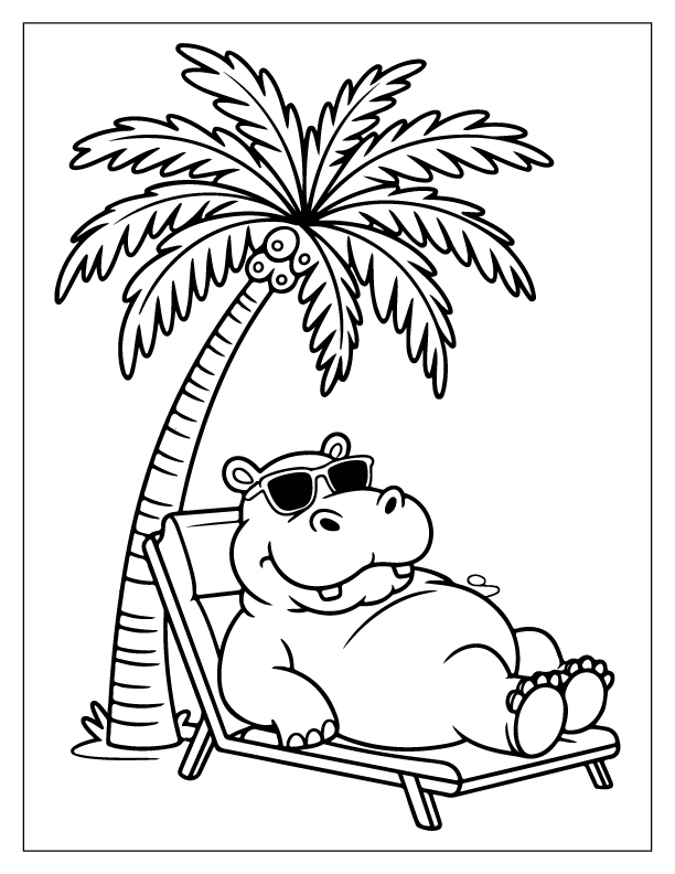 Hippo Coloring Pages