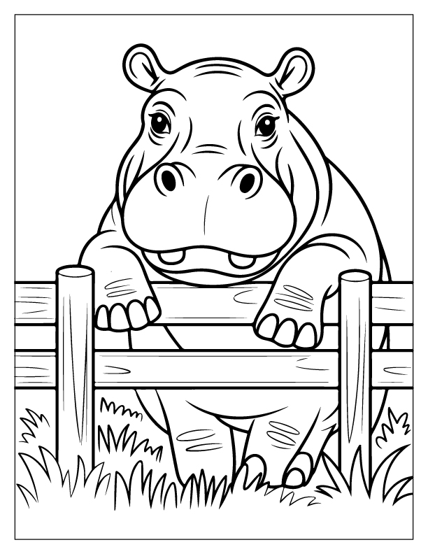Hippo Coloring Pages