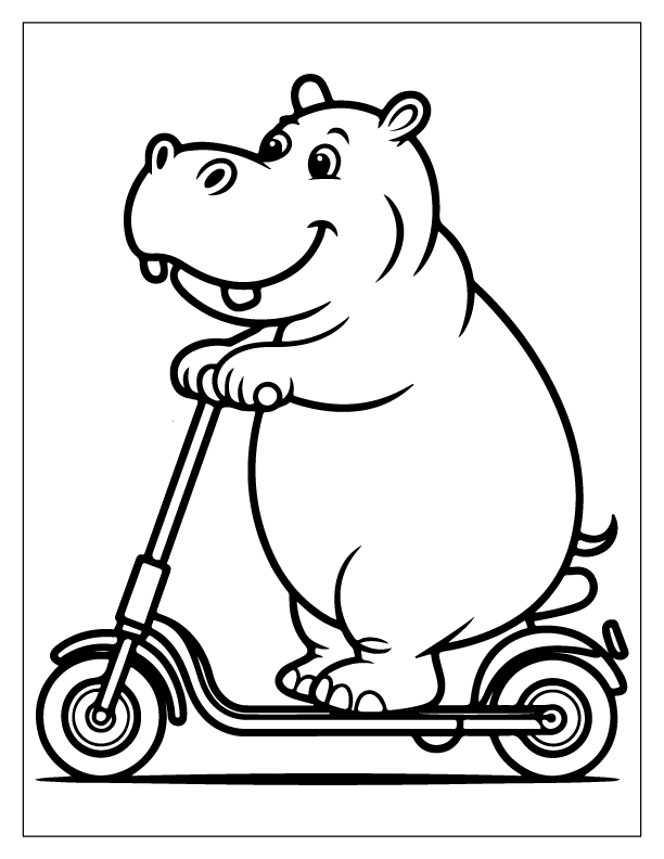 Hippo Coloring Pages