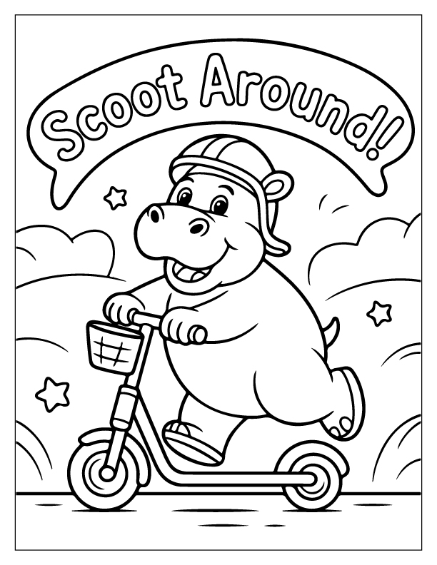 Hippo Coloring Pages