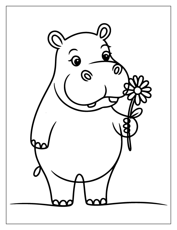 Hippo Coloring Pages