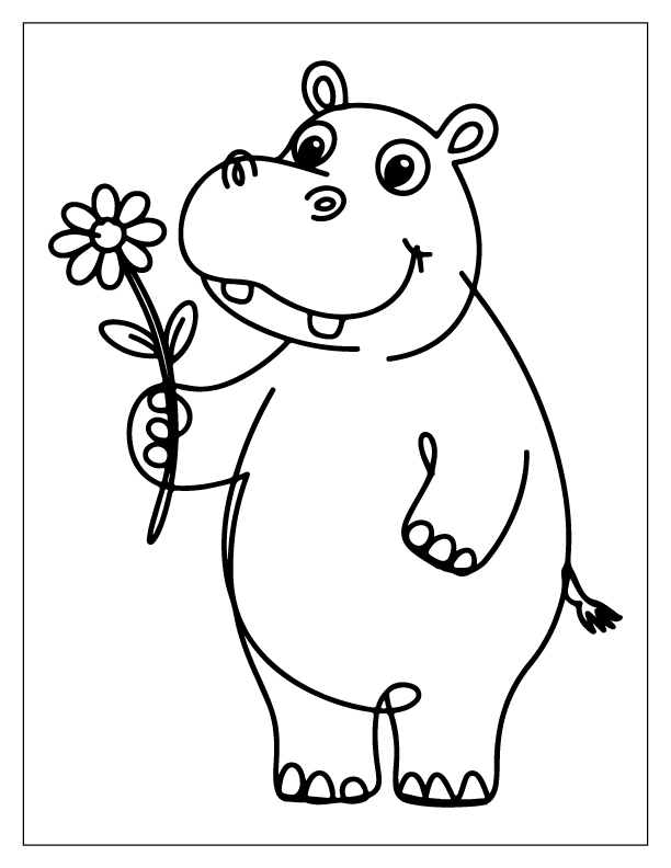 Hippo Coloring Pages