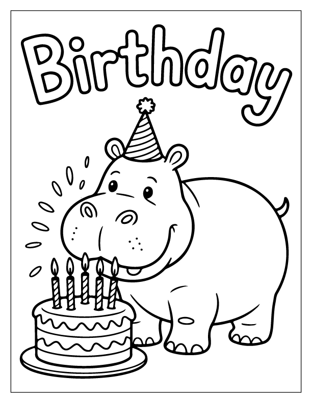 Hippo Coloring Pages