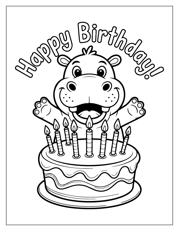 Hippo Coloring Pages