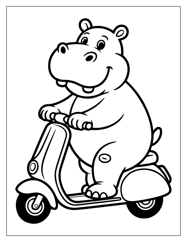 Hippo Coloring Pages