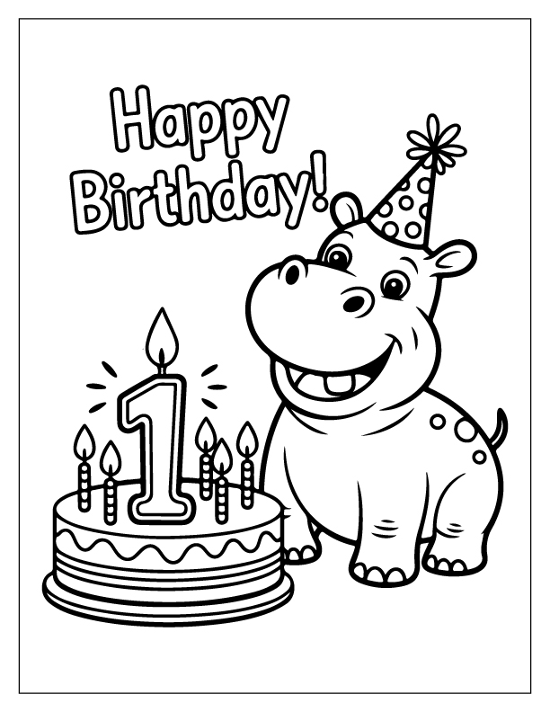 Hippo Coloring Pages
