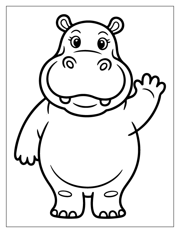 Hippo Coloring Pages