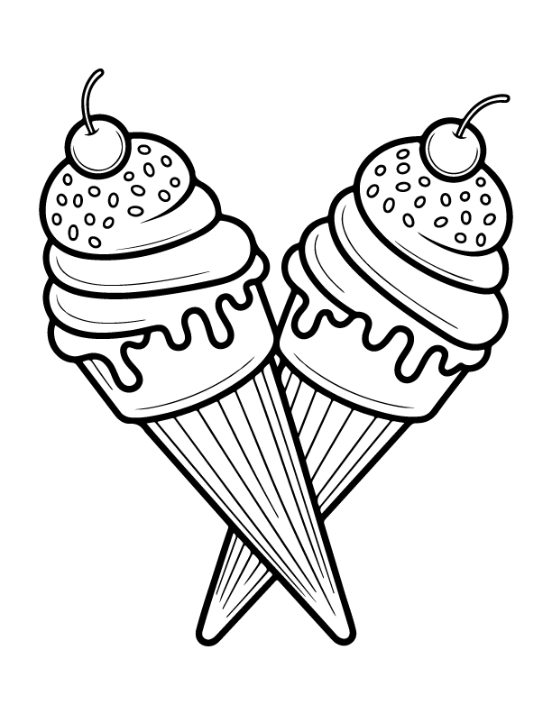 ice cream coloring pages