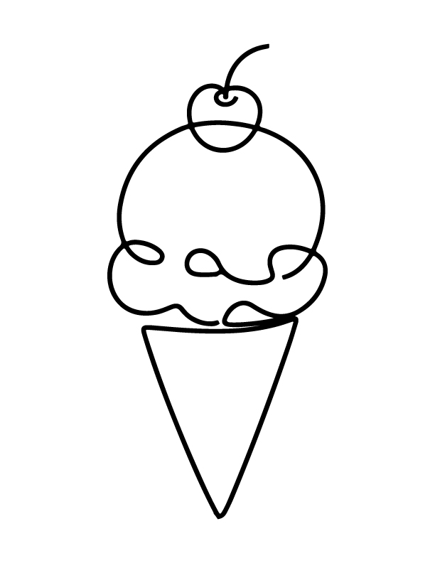 Ice cream coloring page