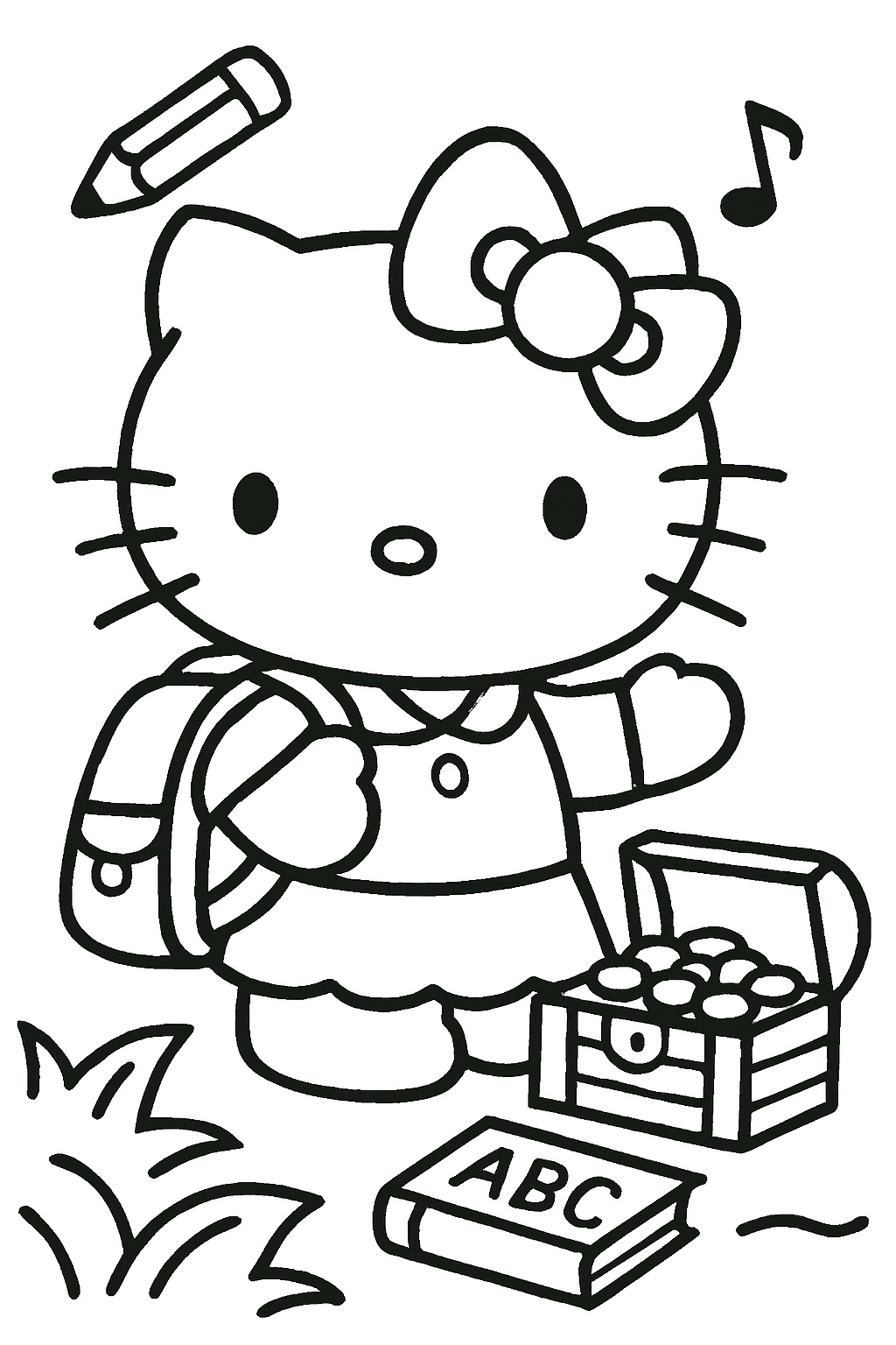 hello kitty coloring pages