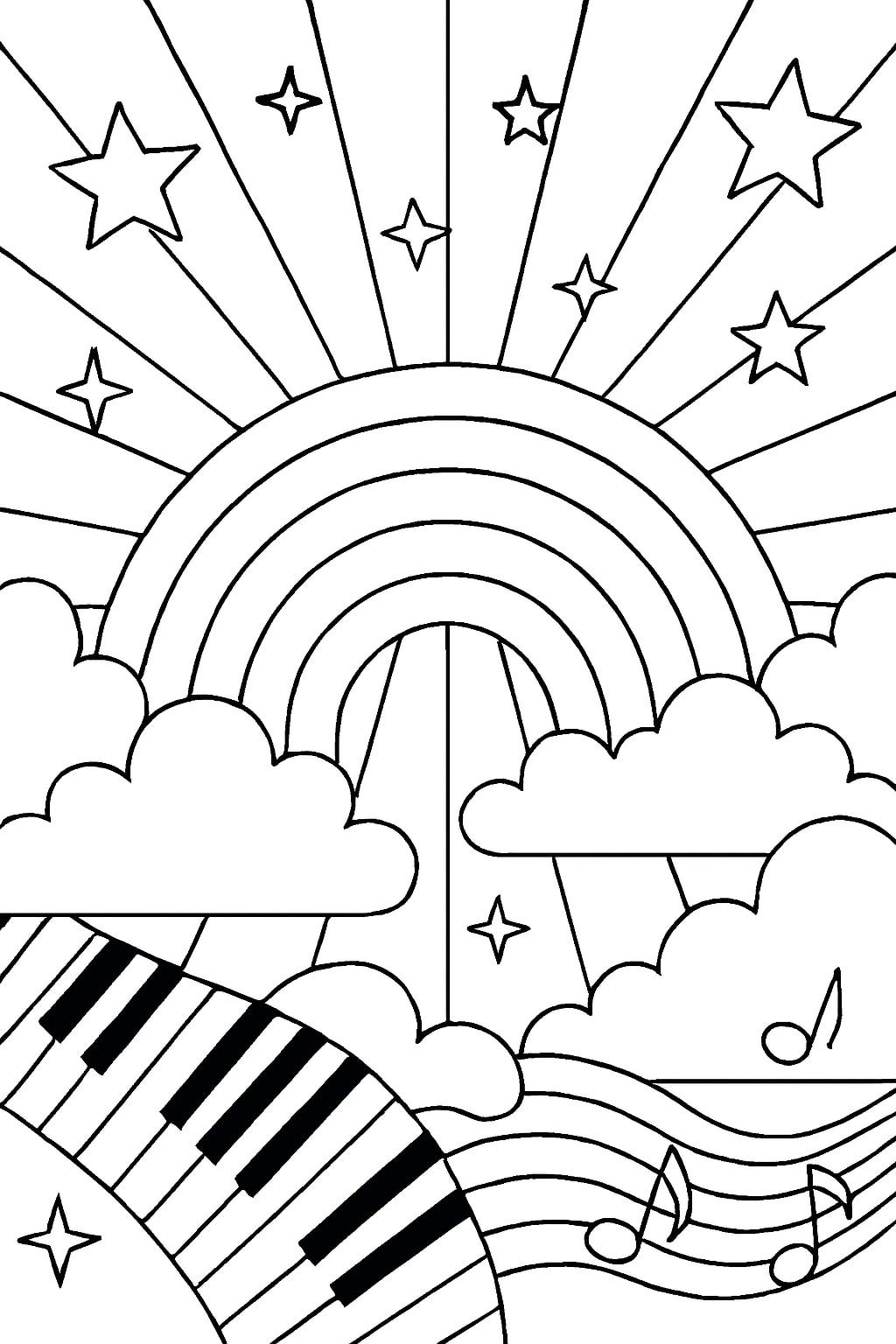 Rainbow Coloring Page