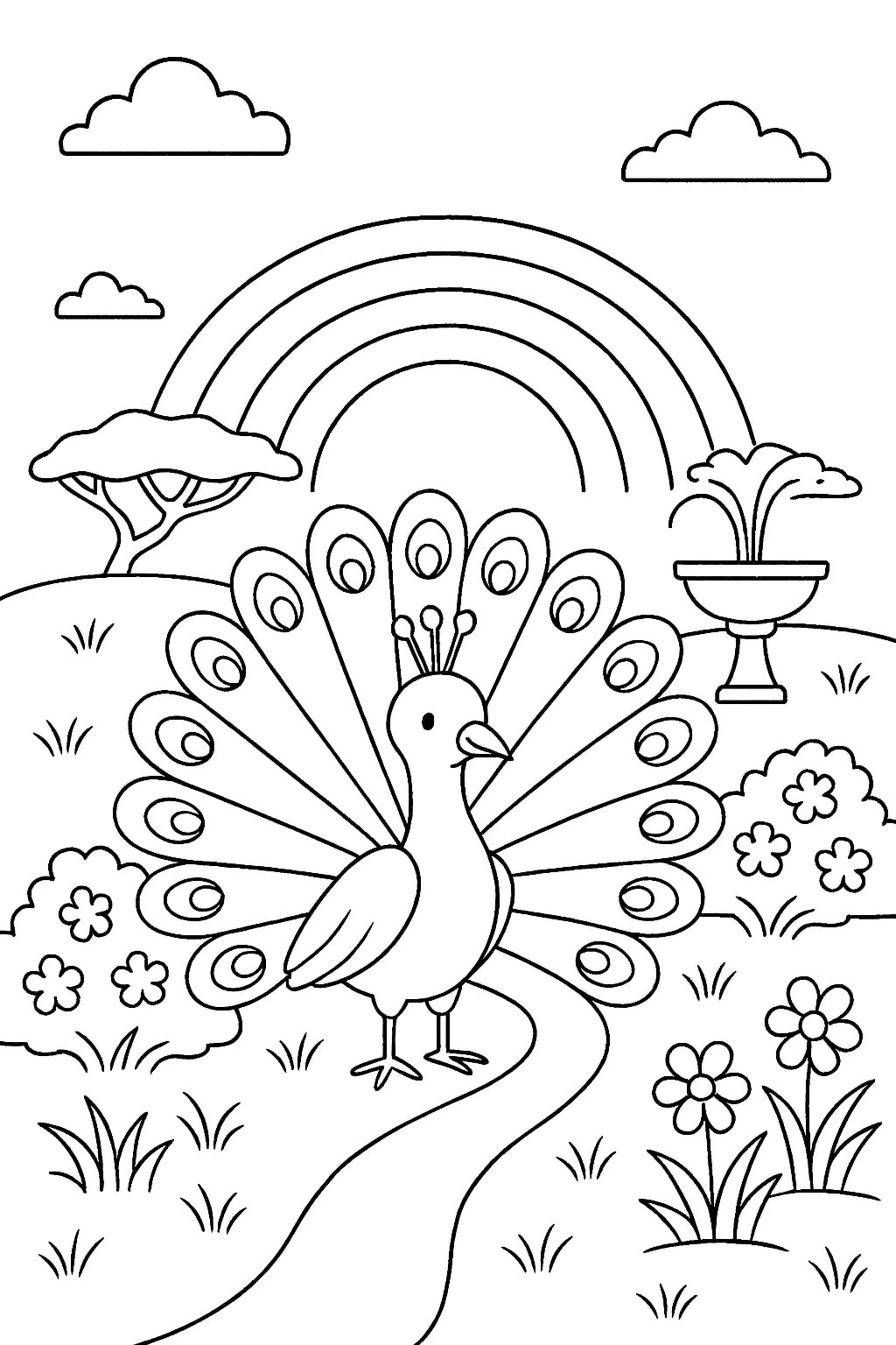 Rainbow Coloring Page