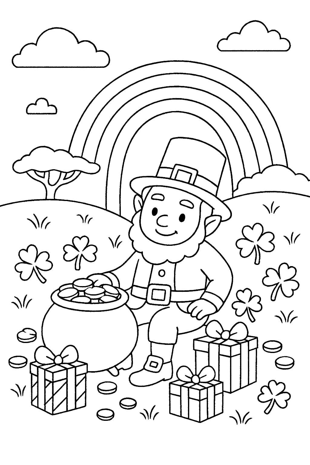 Rainbow Coloring Page