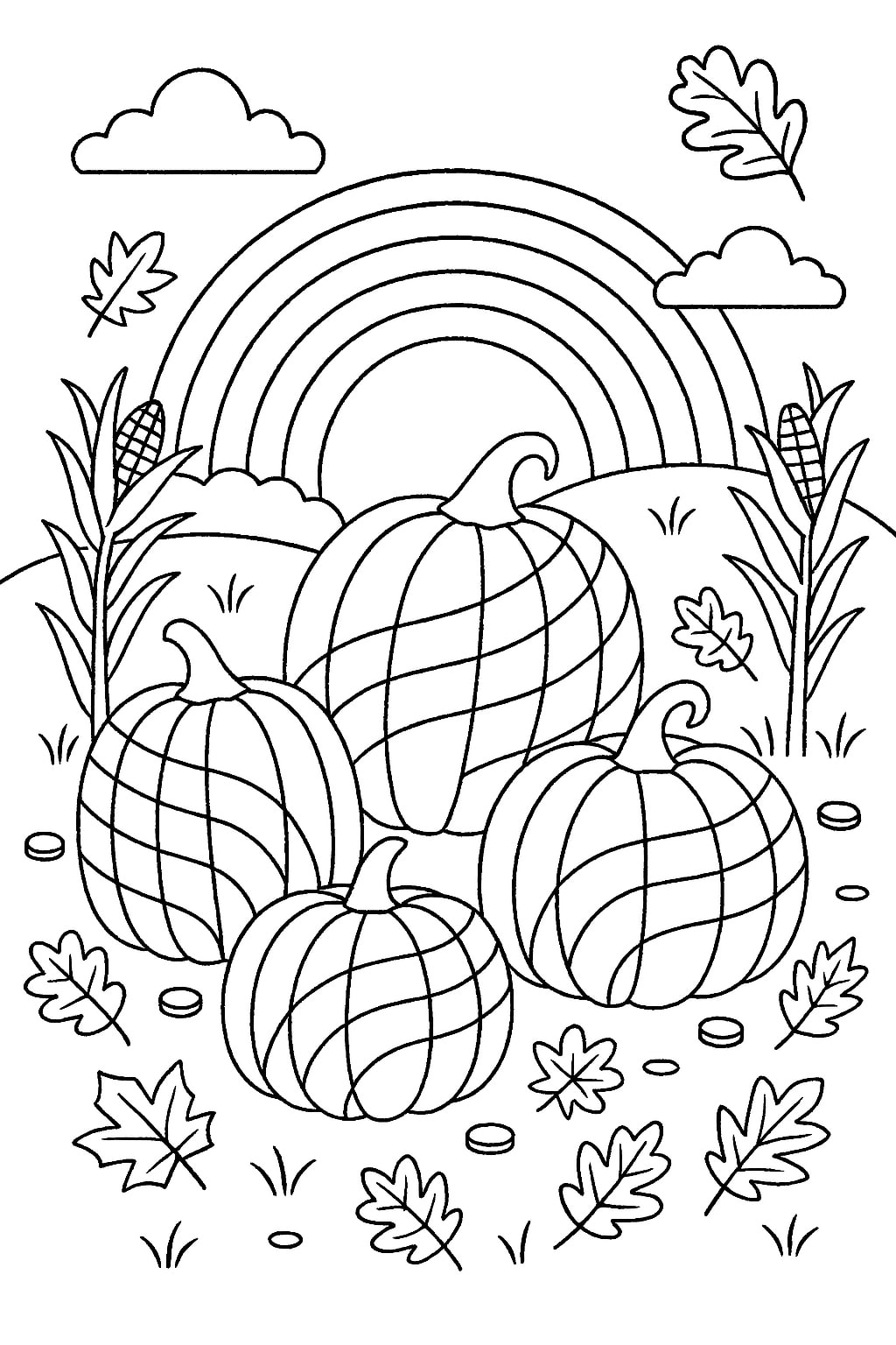 Rainbow Coloring Page