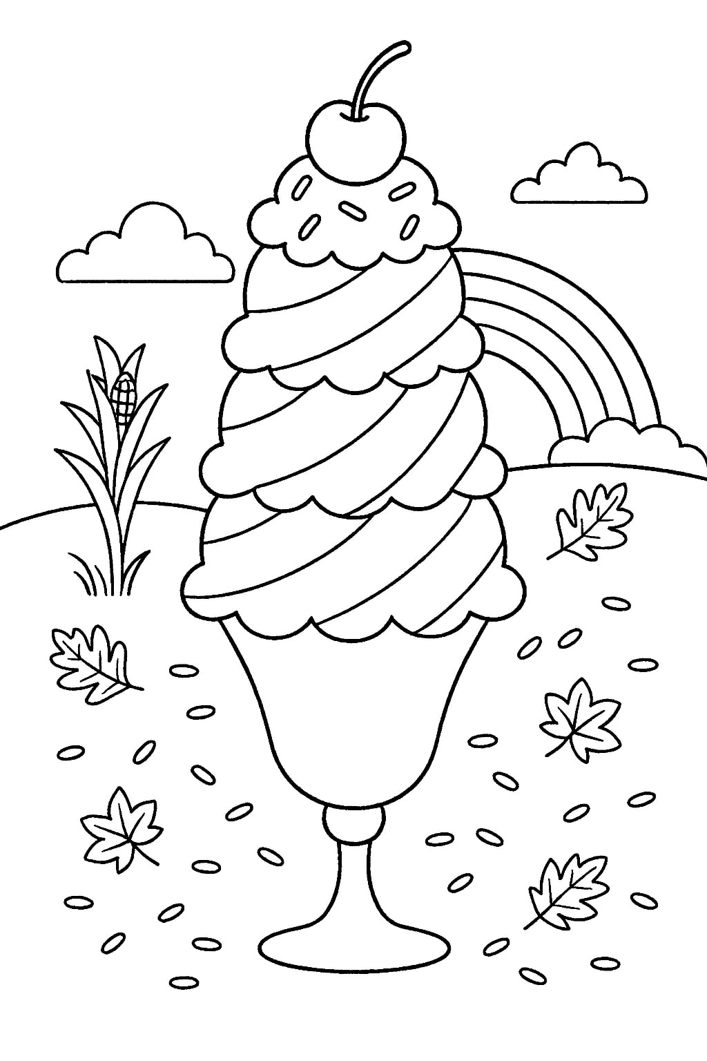Rainbow Coloring Page