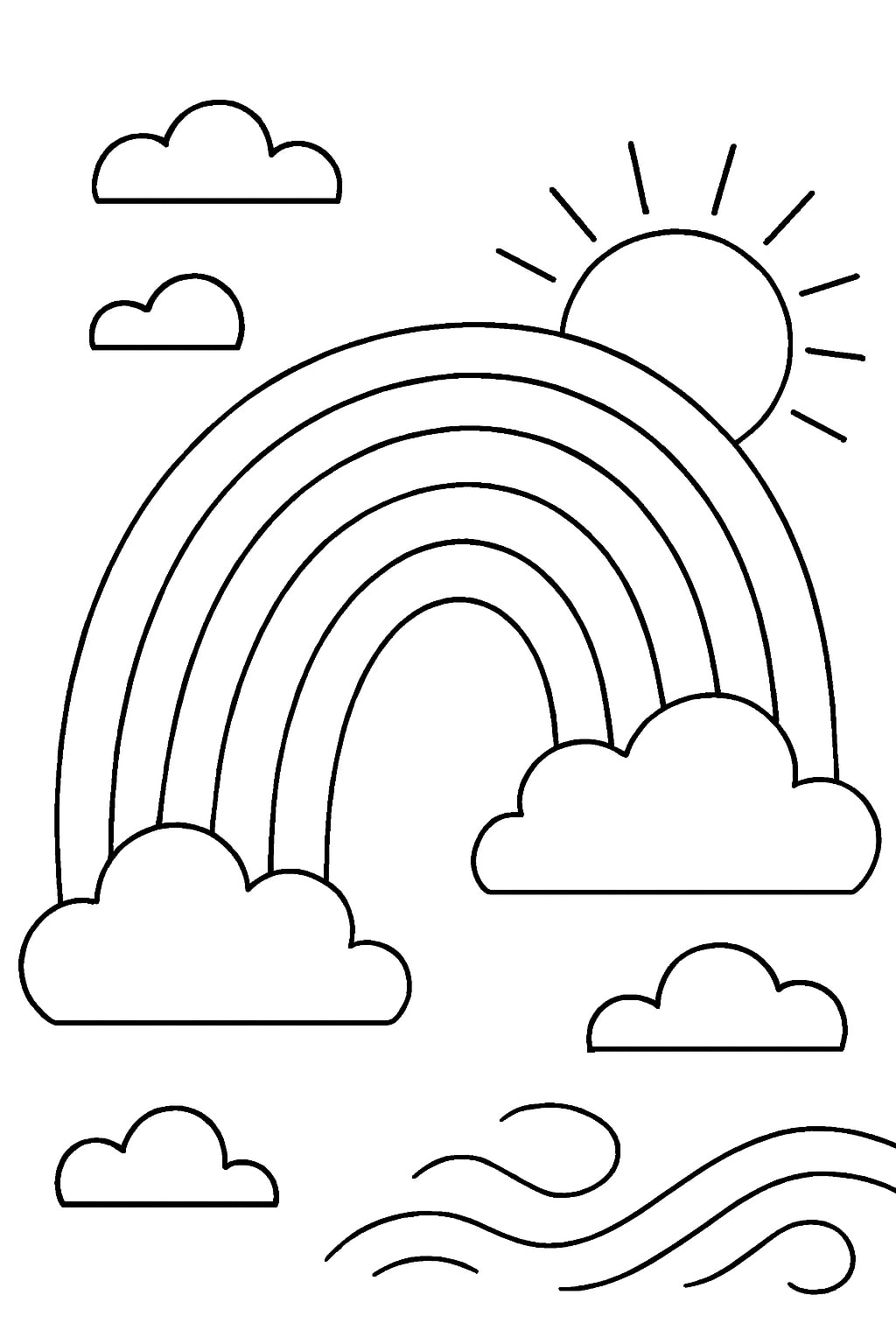 Rainbow Coloring Page