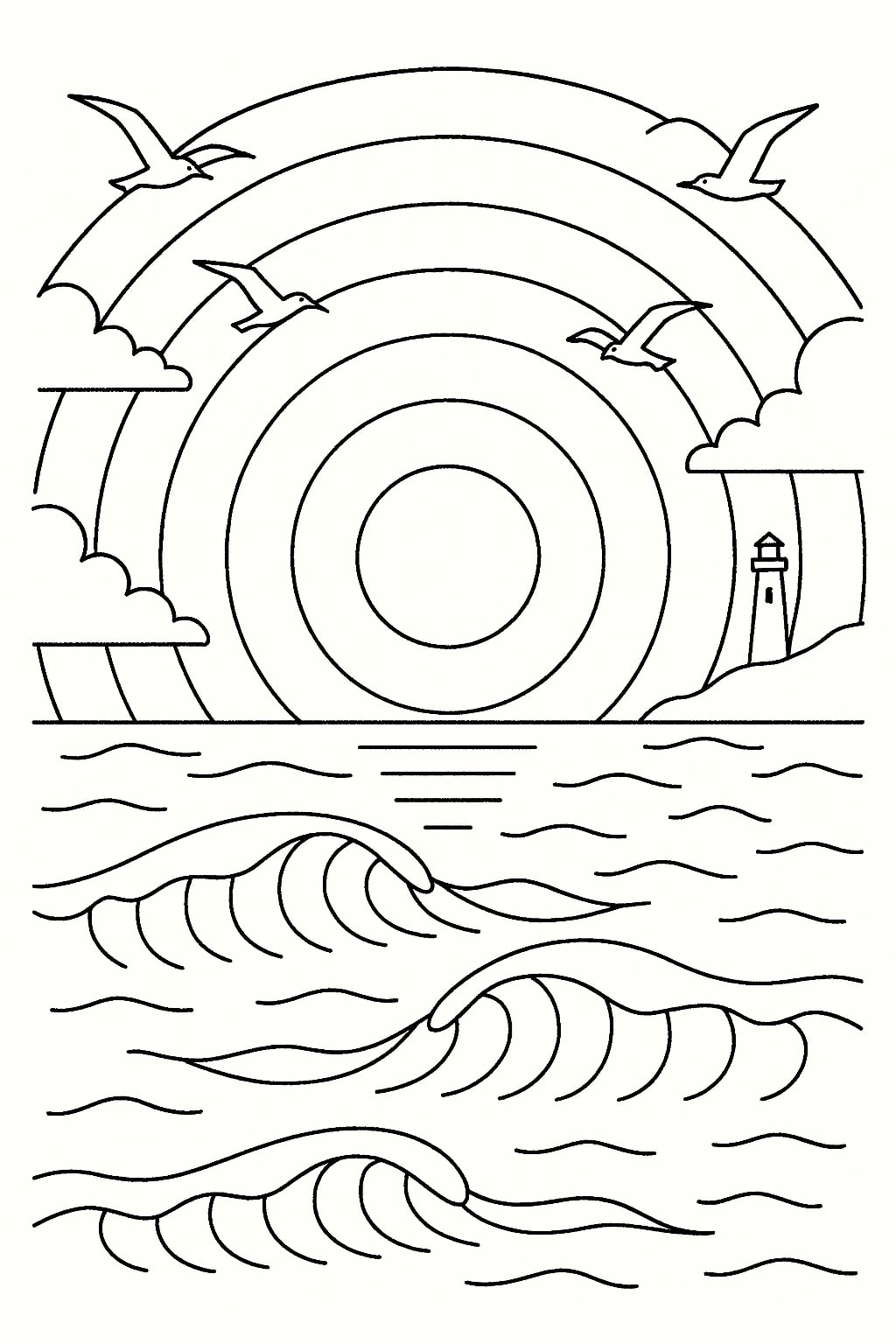 Rainbow Coloring Page