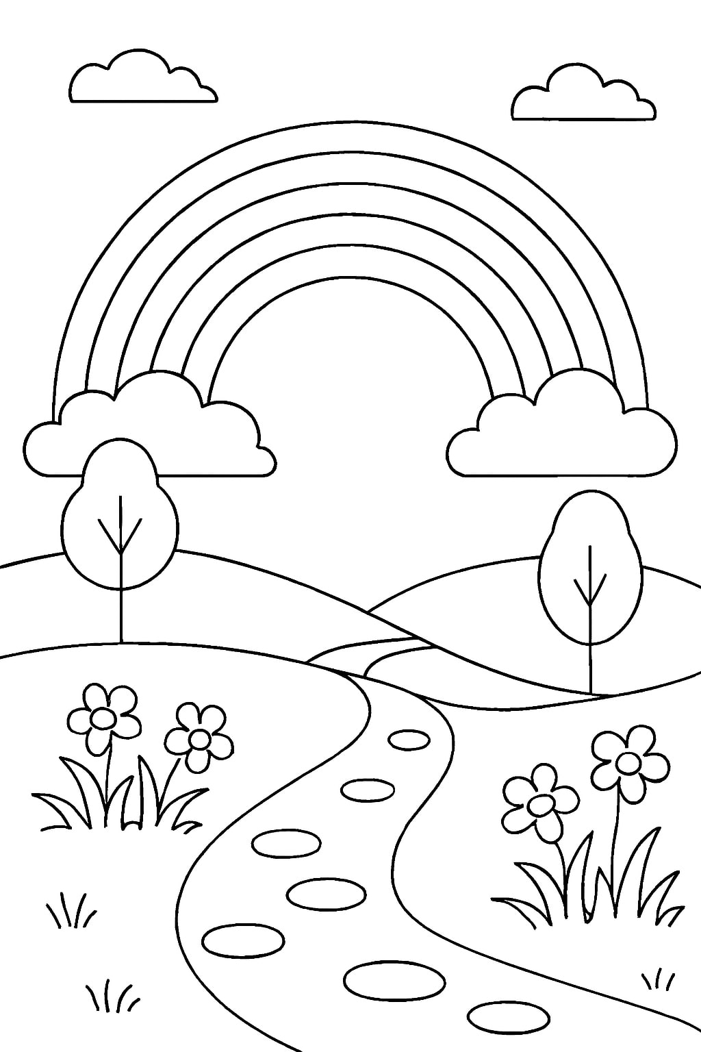 Rainbow Coloring Page