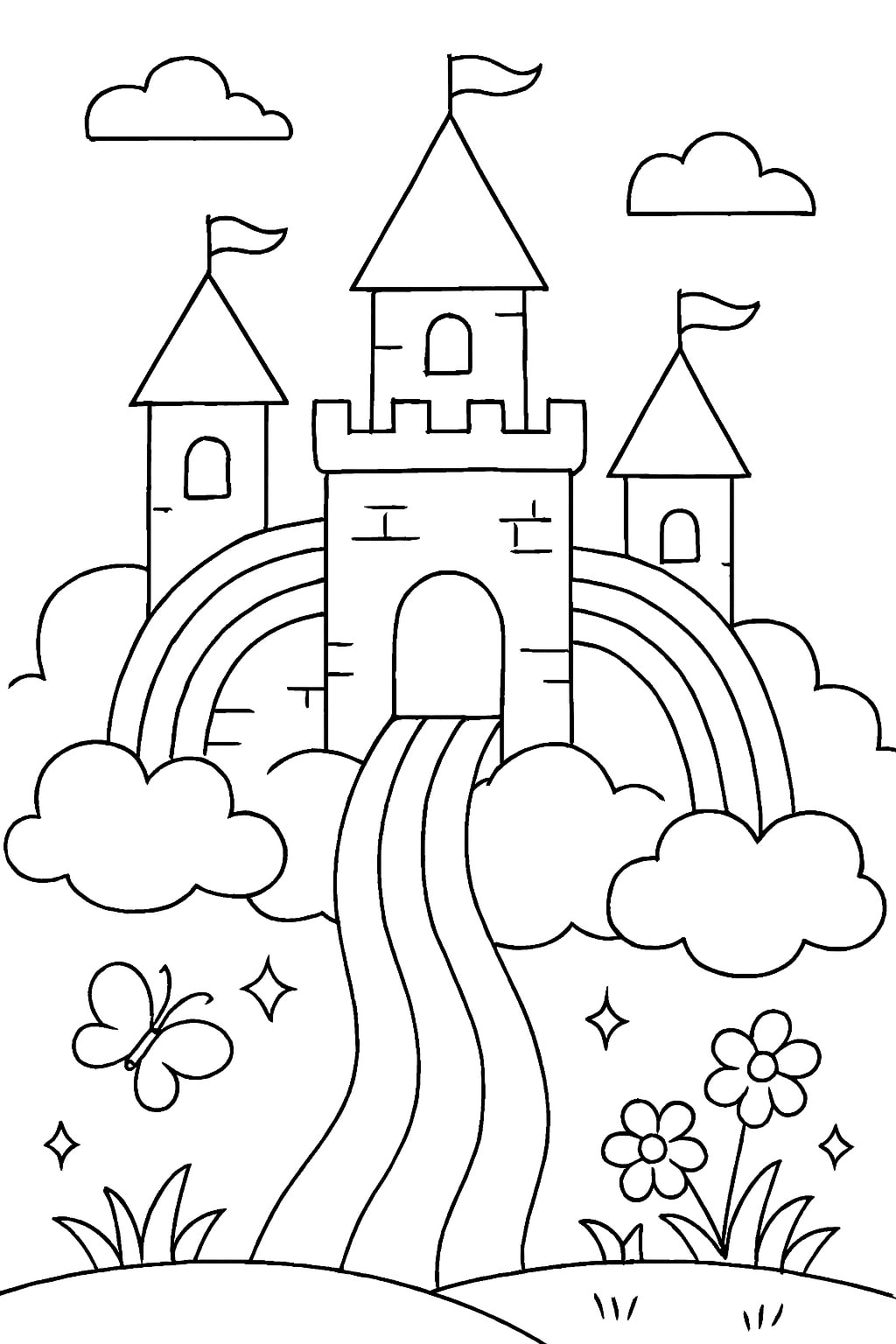 Rainbow Coloring Page
