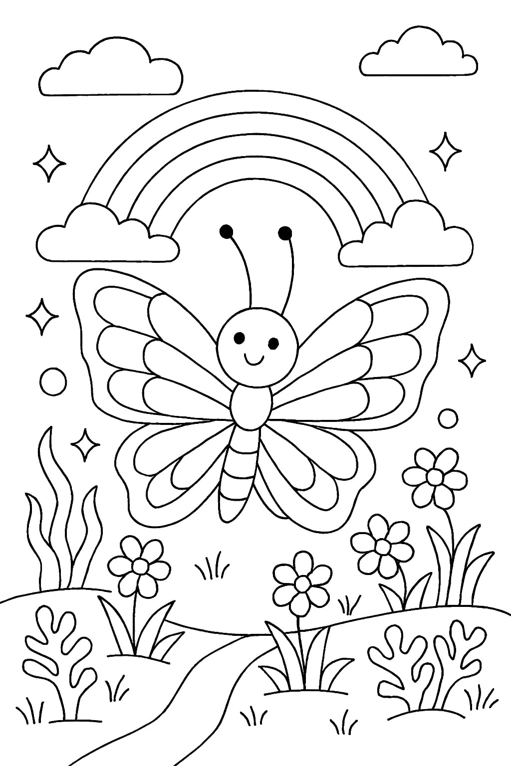 Rainbow Coloring Page