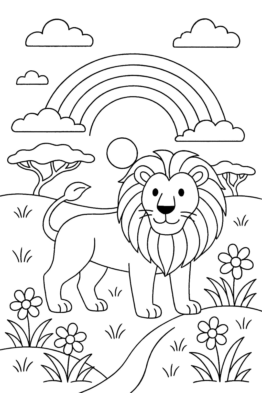 Rainbow Coloring Page