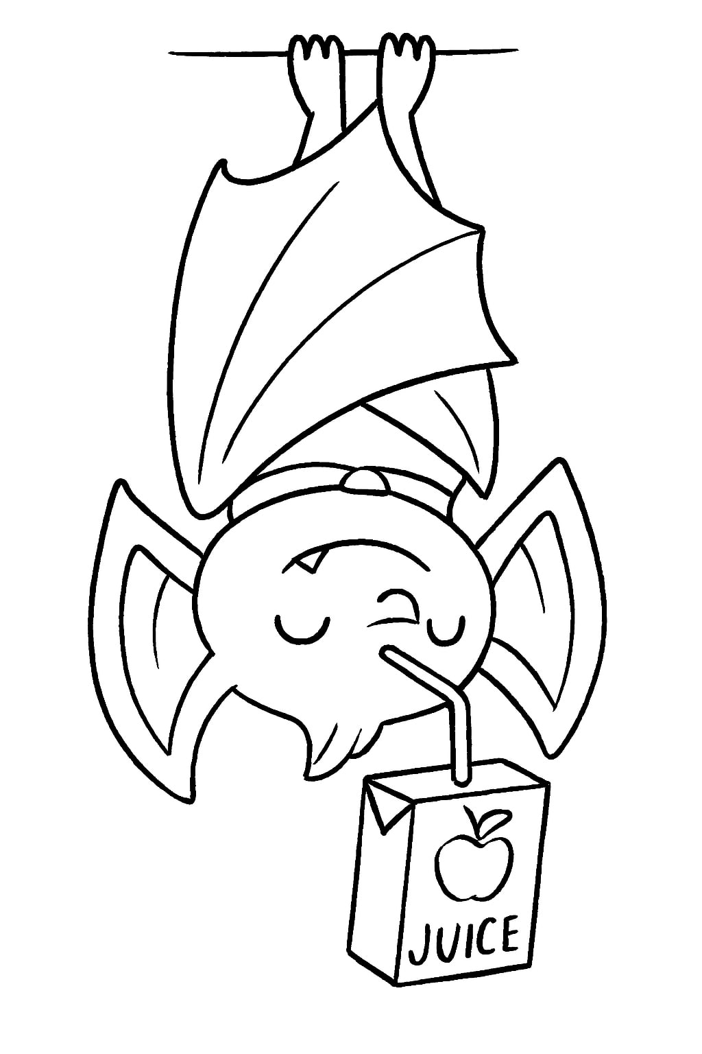 Spooky cutie coloring page