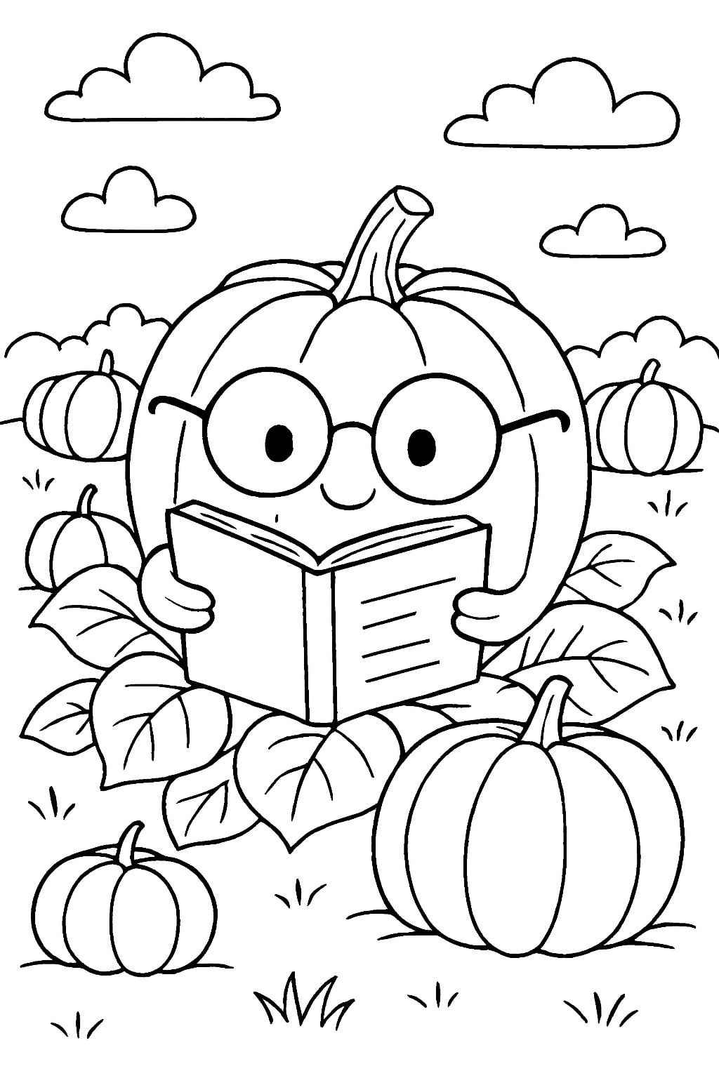 Spooky cutie coloring page