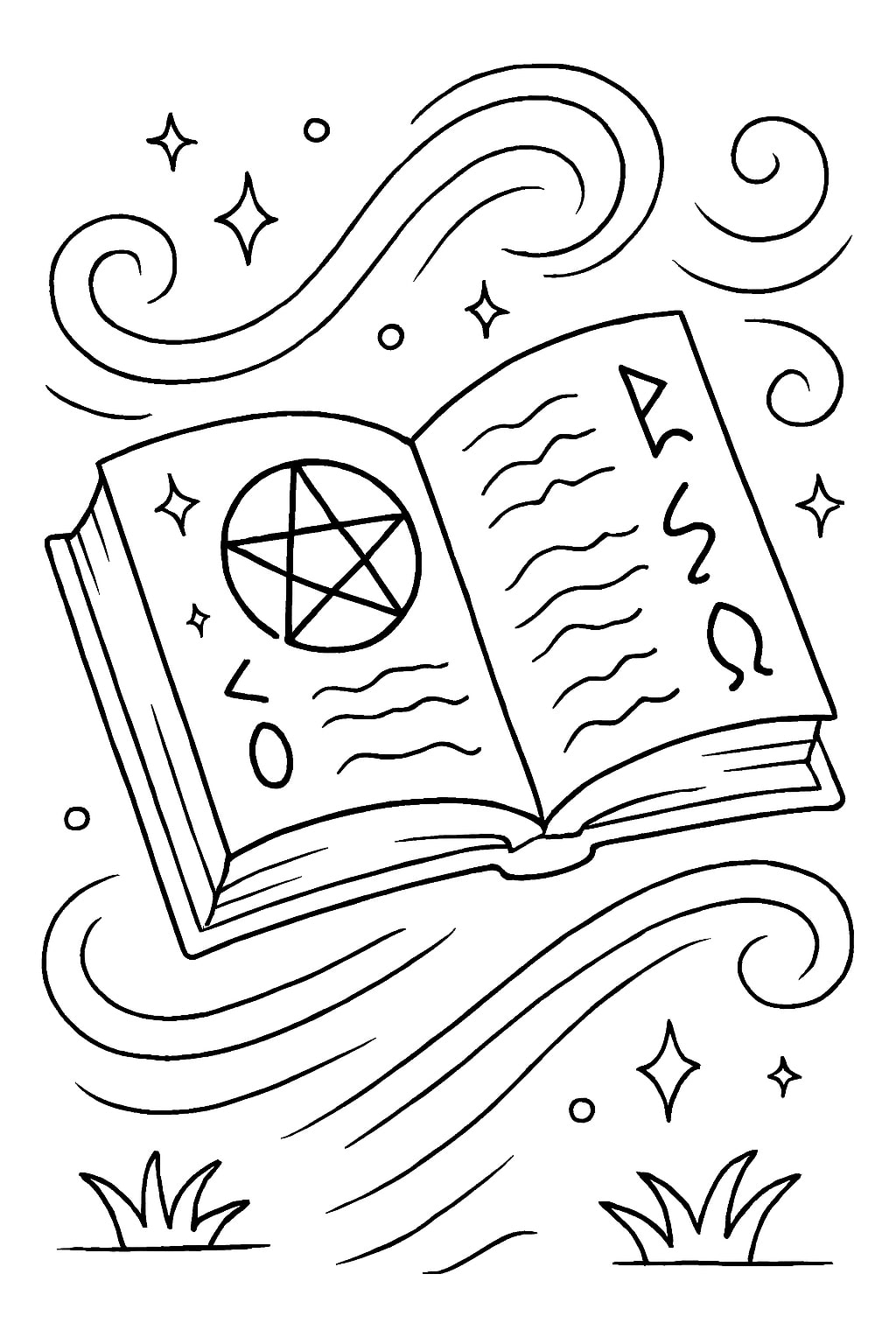 Spooky cutie coloring page
