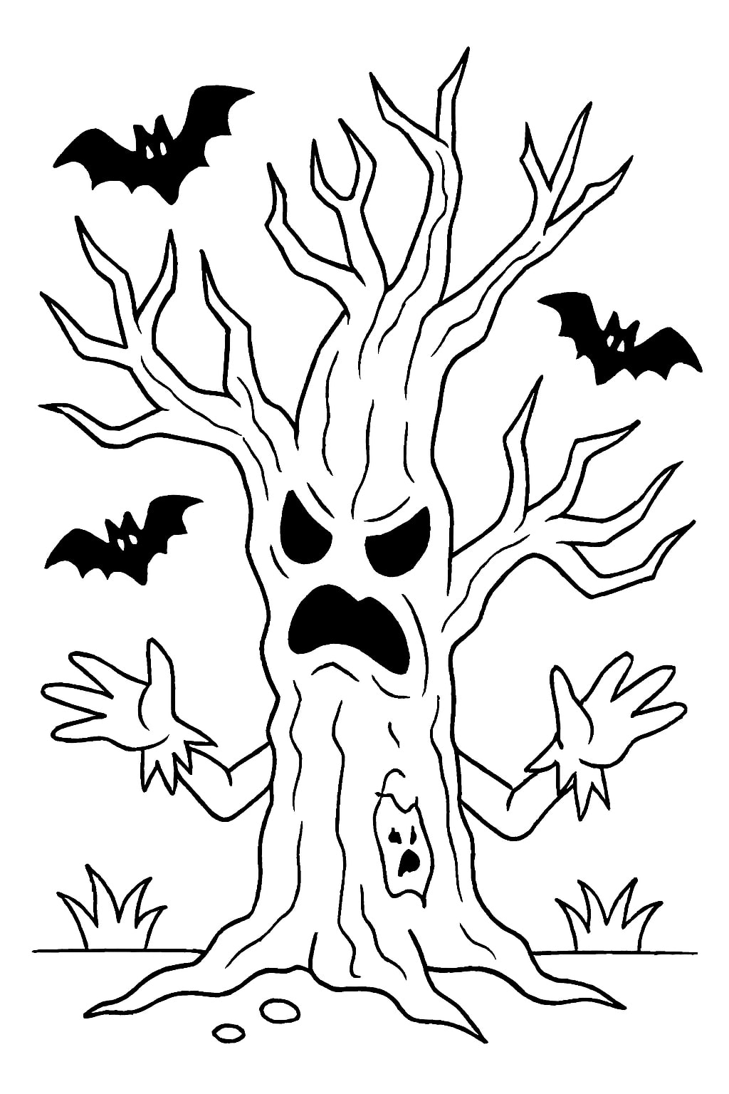 Spooky cutie coloring page