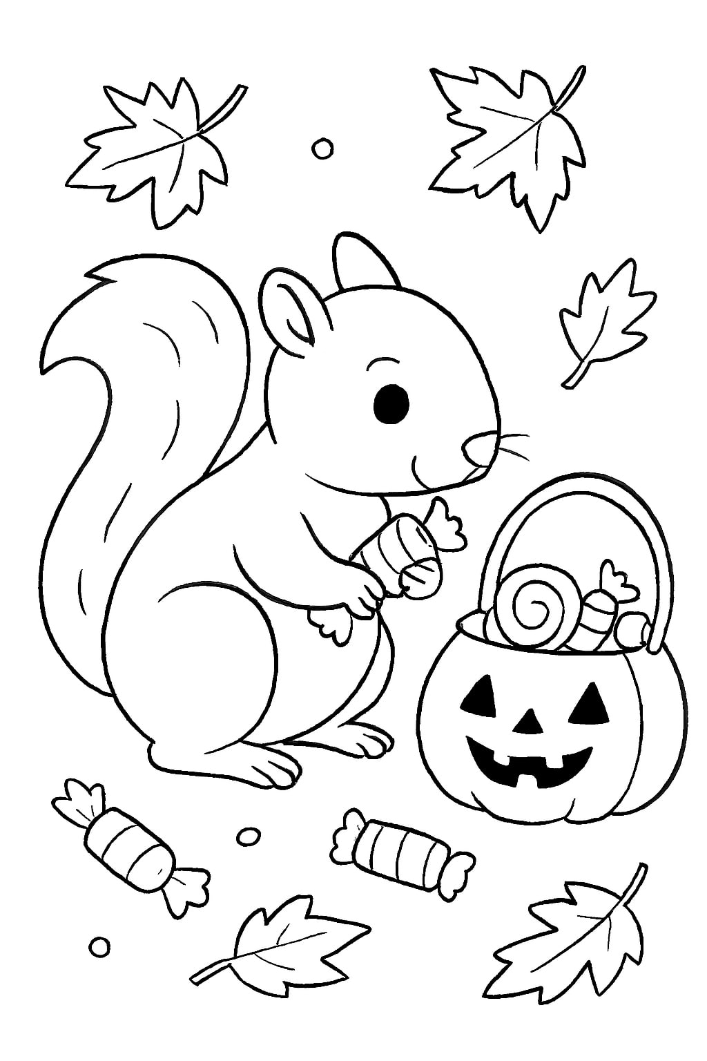 spooky coloring page