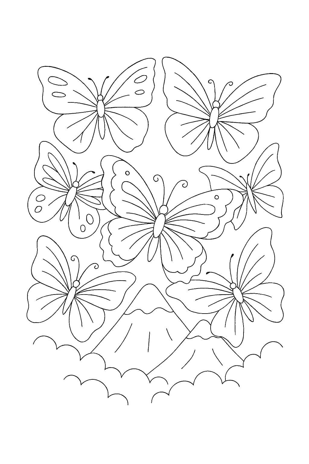 Butterfly coloring pages