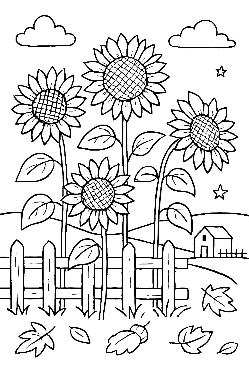 Fall coloring pages for kids 
