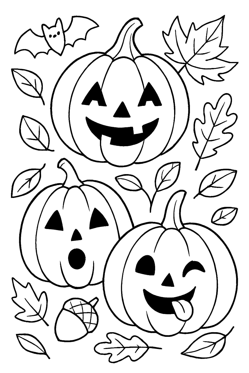 Fall coloring pages for kids 