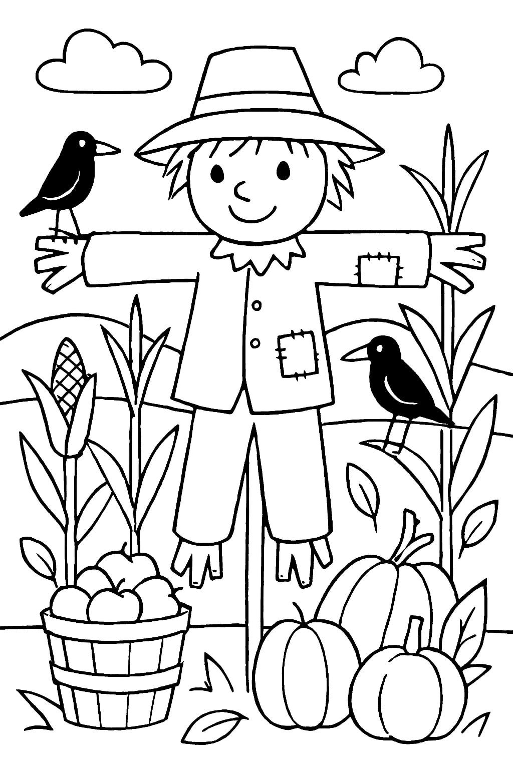 Fall coloring pages for kids 