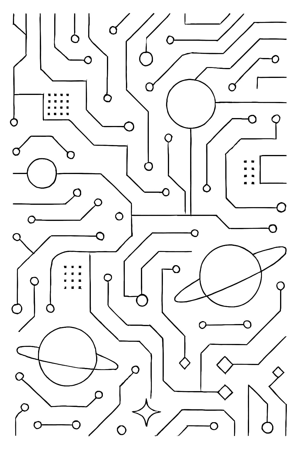 Pattern coloring pages