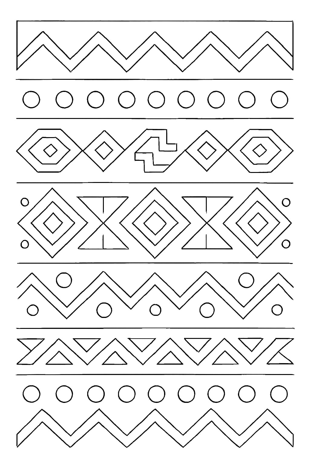 Pattern coloring pages