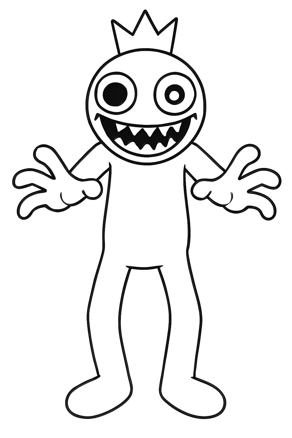 Rainbow friends coloring page