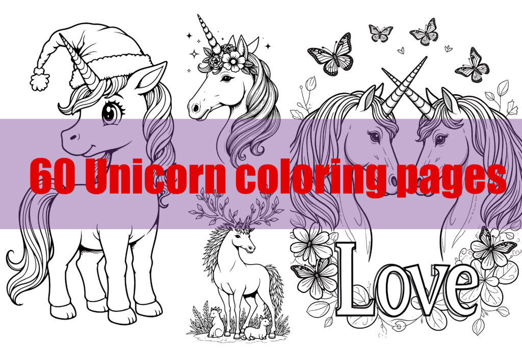 unicorn coloring sheets