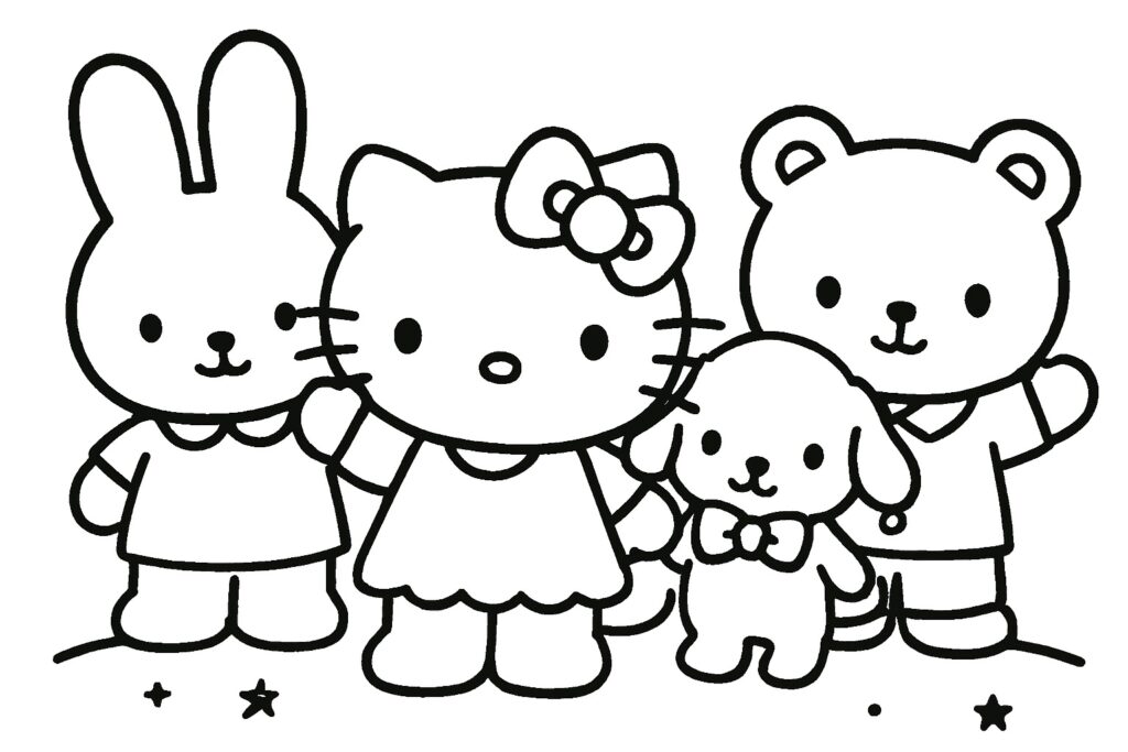 Hello kitty coloring pages