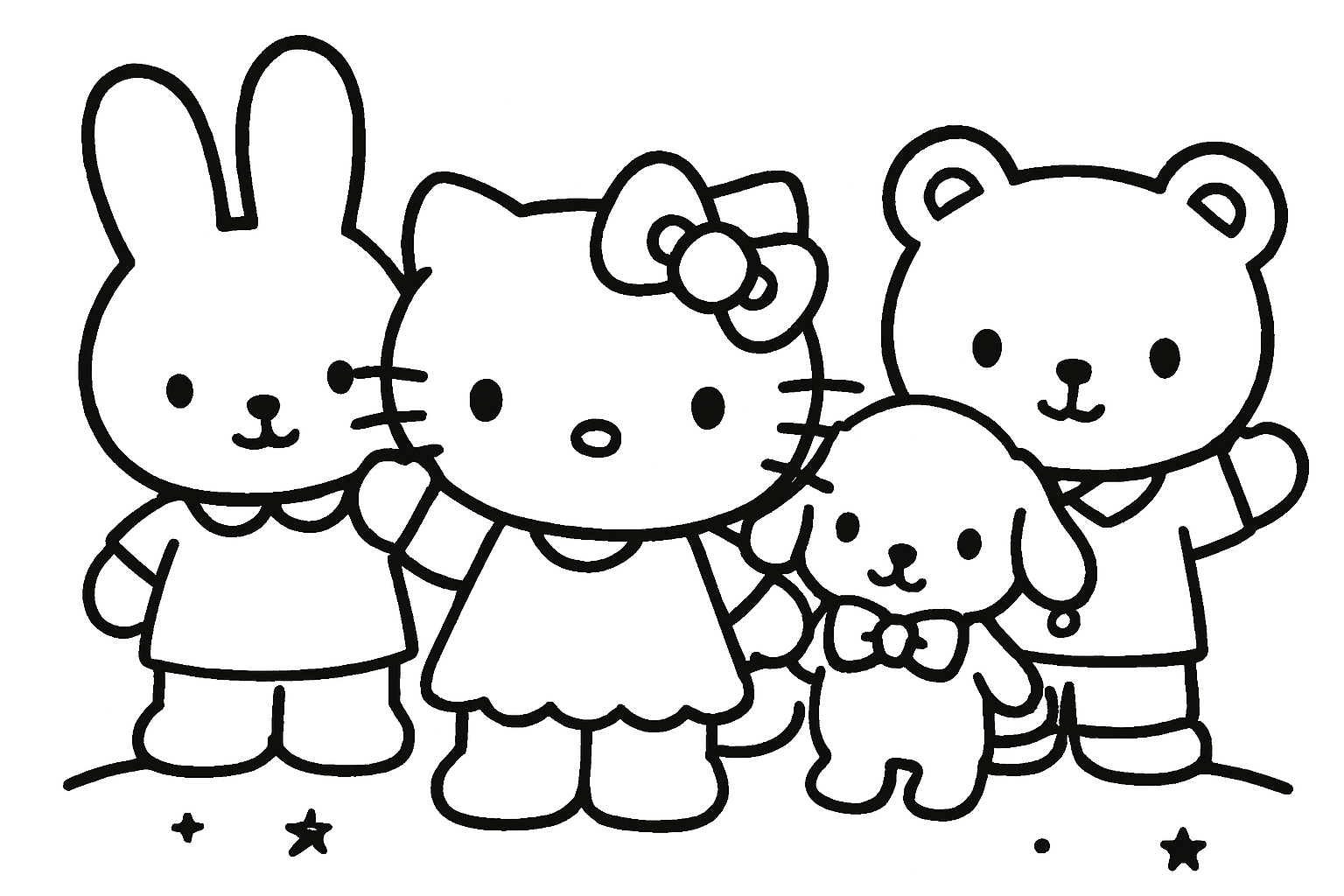 Hello Kitty Coloring Pages